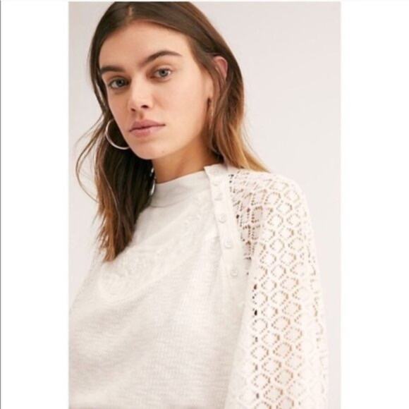 Free People Sweetest Thing Thermal Top Size Medium - Picture 3 of 15